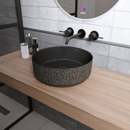 Раковина-чаша Grossman Color 35,5 см GR-5010BBL, чёрный фото 