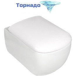 Унитаз подвесной безободковый AN Solana с крышкой микролифт (система смыва Торнадо) фото 