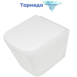 Унитаз подвесной безободковый AN Bitt с крышкой микролифт (система смыва Торнадо) фото 
