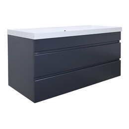 Тумба подвесная с раковиной Azario Эстима 100/2 100 см CS00094586, графит фото 