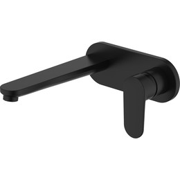 Смеситель для раковины настенный Aquatek Ника AQ1813MB, чёрный матовый фото 