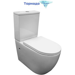 Унитаз-компакт безободковый Azario Verona AZ-8301 с крышкой микролифт (система смыва Торнадо) фото 