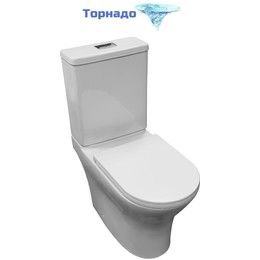 Унитаз-компакт безободковый Azario Tesoro AZ-8501 с крышкой микролифт (система смыва Торнадо) фото 