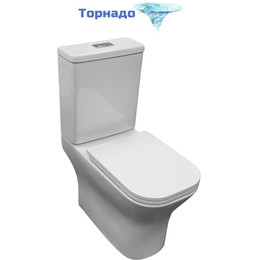 Унитаз-компакт безободковый Azario Milagro AZ-8502 с крышкой микролифт (система смыва Торнадо) фото 