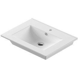 Раковина врезная Sanita Luxe Quadro 75 см WB.FN/Quadro/75-C/WHT.G/S1 фото 