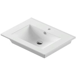 Раковина врезная Sanita Luxe Quadro 90 см WB.FN/Quadro/90-C/WHT.G/S1 фото 