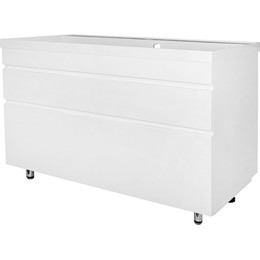 Тумба напольная с раковиной AN Эстелла 100 см, белый фото 