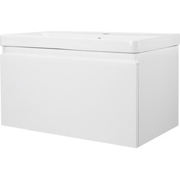 Тумба подвесная с раковиной AN Ненси 100 см, белый матовый фото 