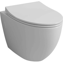 Унитаз подвесной безободковый Grossman GR-4451S с крышкой микролифт, белый глянцевый фото 