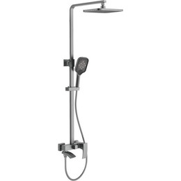 Душевая стойка Gerhans K19114D, оружейная сталь фото 