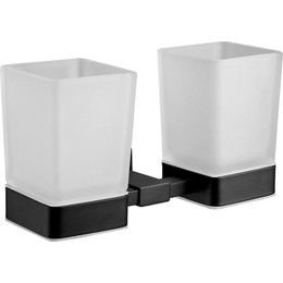 Двойной стакан для зубных щеток Belz B90308, чёрный матовый фото 