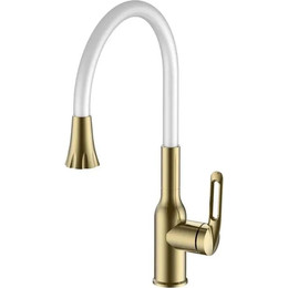 Смесители для кухни Haiba HB42830-5, золото/белый фото 