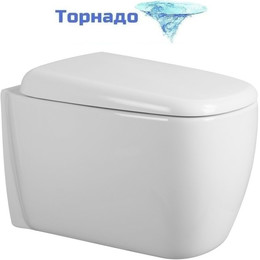 Унитаз подвесной безободковый Abber Rechteck AC1217 с крышкой микролифт (система смыва Торнадо) фото 