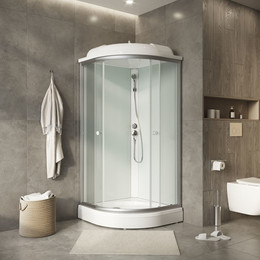 Душевая кабина Niagara Light 90x90 см L90/17, хром/прозрачное фото 