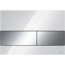 Кнопка смыва TECEsquare 9240802, белое стекло/хром глянцевый фото 