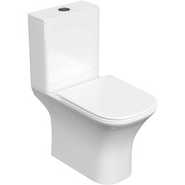 Унитаз-компакт безободковый Aquatek Optima Square AQ4411-00 с тонкой крышкой микролифт фото 