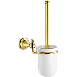 Ёршик для унитаза Azario Elvia AZ-91113G, цвет золото фото 