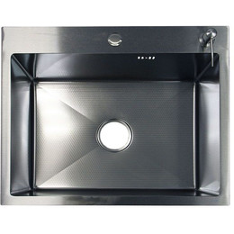 Кухонная мойка Azario Nicole AZS5050N (сифон, дозатор и коландер в комплекте) серебро фото 