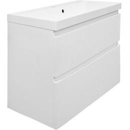 Тумба подвесная с раковиной Azario Viola 80/2 80 см CS00097143, белый матовый фото 