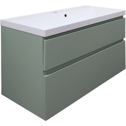 Тумба подвесная с раковиной Azario Viola 100/2H 100 см CS00097148, фисташковый фото 