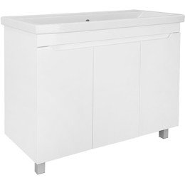 Тумба напольная с раковиной Loranto Kantri 100 см CS00097260 (раковина Фостер 100) белый глянцевый фото 