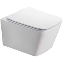 Унитаз подвесной безободковый Azario Nova AZ-2216-SP с тонкой крышкой микролифт фото 