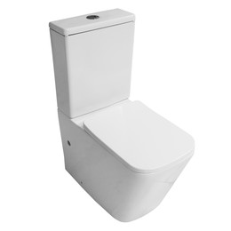 Унитаз-компакт безободковый Azario Indor AZ-T004B-R с тонкой крышкой микролифт фото 