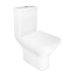 Унитаз-компакт безободковый Azario Iris AZ-8353 с тонкой крышкой микролифт фото 