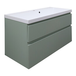 Тумба подвесная с раковиной Azario Viola 100/2H 100 см CS00097148, фисташковый фото 