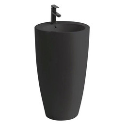 Раковина напольная Azario Dea 50 см AZ-203MB, чёрный фото 