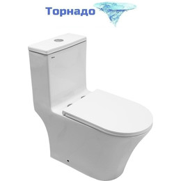 Унитаз-моноблок Azario Vally AZ-80687 с тонкой крышкой микролифт (Система смыва Торнадо) фото 