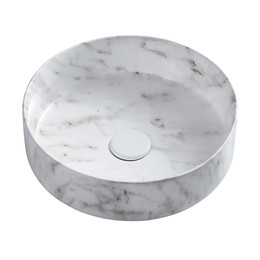 Раковина-чаша Azario 35 см AZ-3134-M820, светлый мрамор фото 
