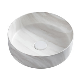 Раковина-чаша Azario 35 см AZ-3134-M817, светлый мрамор фото 