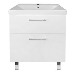 Тумба напольная с раковиной Azario Ника 60 см CS00091368, белый глянцевый фото 