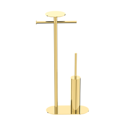 Стойка с полотенцедержателем и ёршиком Boheme Venturo 10953-G, цвет золото фото 