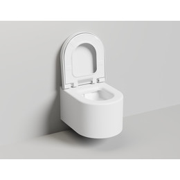 Унитаз подвесной безободковый Salini Gemelli 240121KSM с крышкой микролифт (S-Stone) белый матовый фото 