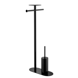 Стойка с полотенцедержателем и ёршиком Boheme Venturo 10953-B, цвет чёрный фото 