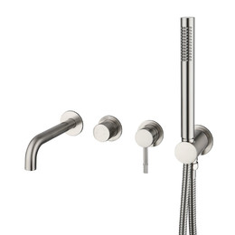 Смеситель для ванны Boheme Uno 464-3-NB (со скрытой частью) никель фото 