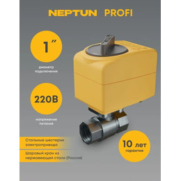 Кран шаровой с электроприводом Neptun PROFI 220В 1 Нептун Профи 100035665500 фото 
