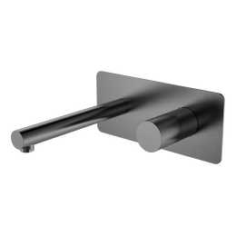 Смеситель для раковины настенный Boheme Stick 125-GM.2 (со скрытой частью) оружейная сталь фото 