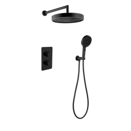 Душевая система для душа с термостатом Boheme Cell 427-B + 134-2-B (со скрытой частью) чёрный фото 