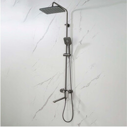 Душевая стойка Aquatek Ника AQ2840BGM, оружейная сталь фото 