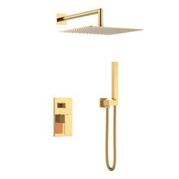 Душевая система для душа Boheme Qubic 474-3-G, золото фото 