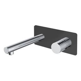 Смеситель для раковины настенный Boheme Stick 125-BCR (со скрытой частью) чёрный матовый фото 