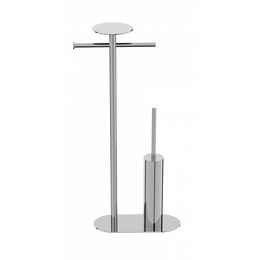 Стойка с полотенцедержателем и ёршиком Boheme Venturo 10953-CR фото 