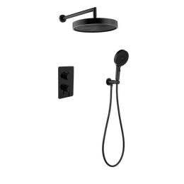 Душевая система для душа Boheme Cell 427-B + 135-2-B (со скрытой частью) чёрный фото 