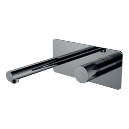 Смеситель для раковины настенный Boheme Stick 125-SGM.2 (со скрытой частью) графит глянцевый фото 