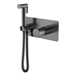 Набор для гигиенического душа Boheme Stick 127-GM (со скрытой частью) графит фото 