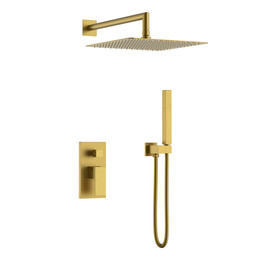 Душевая система для душа Boheme Qubic 474-3-BR, бронза фото 