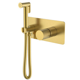 Набор для гигиенического душа Boheme Stick 127-MG.2 (со скрытой частью) золото матовое фото 